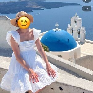 En Saison XS White Puff Sleeve Dress